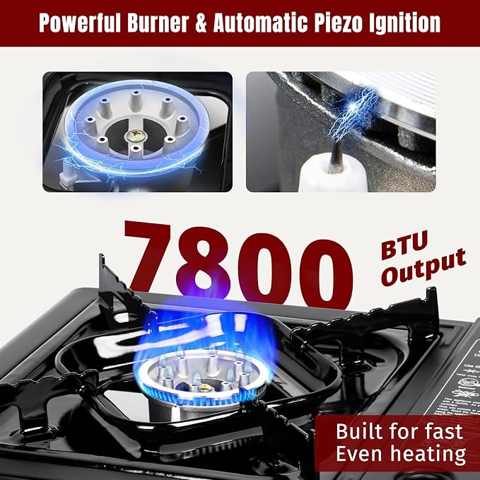 Black - 7800 BTU Butane