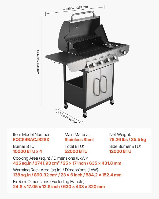 4+1 Burner Stainless Steel