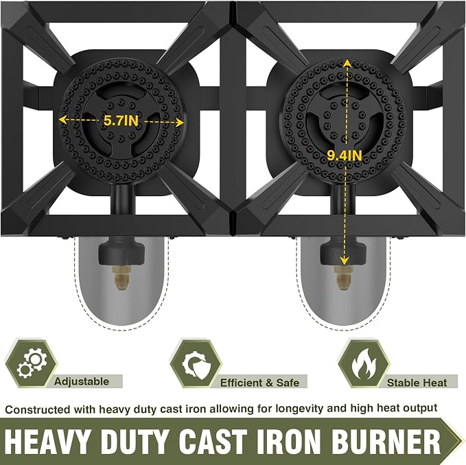 20'' double burner