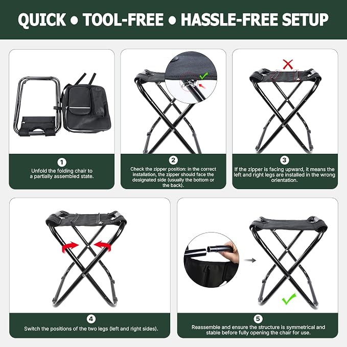 2 Stools and 1 Bag-black