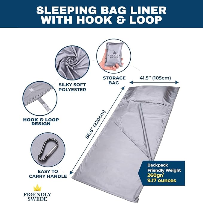 Grey Polyester - Hook & Loop