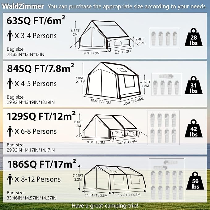 10.5ft*8.04ft*7.05ft (4-5 person)(Beige)