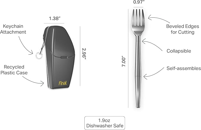 Shark Butt Grey Case, Silver Fork