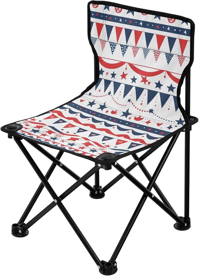 White Banner Stripe July 4th