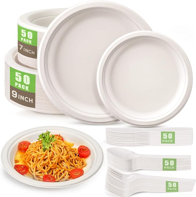 White 250 Plates Set