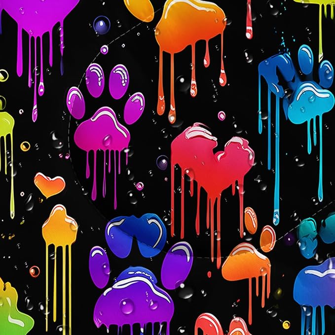 colorful paw print