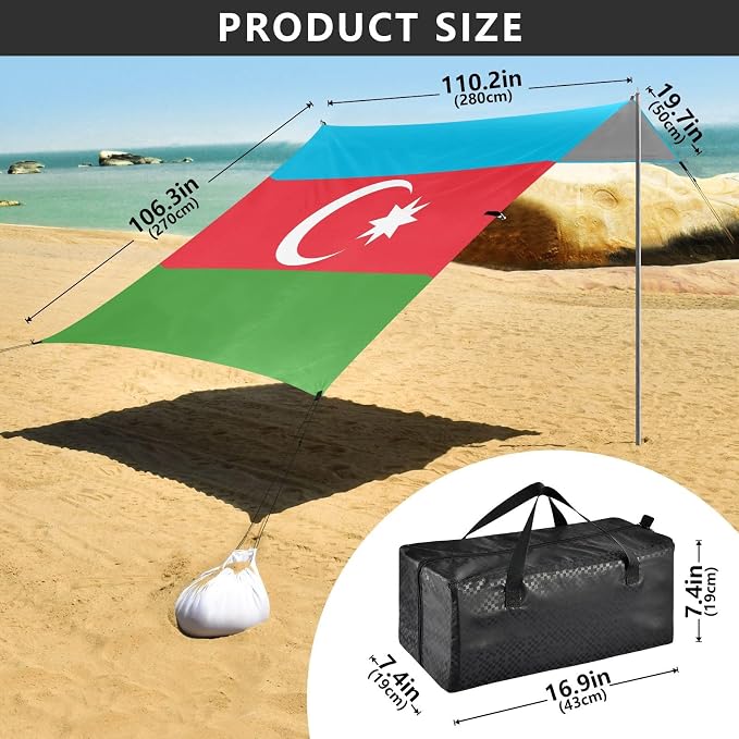 National Flag of Azerbaijan