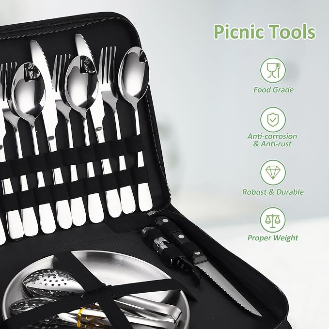 Camping Silverware Set-24set