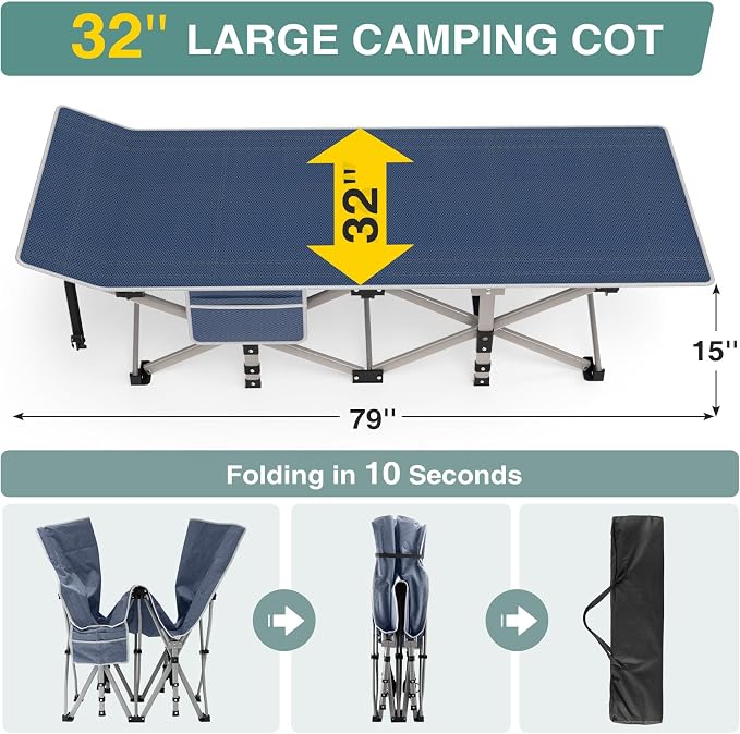 Blue Cot + Blue Mattress
