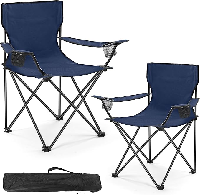 Upgraded-navy Blue Chairs 2pcs