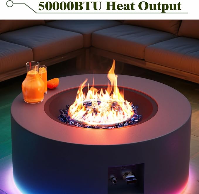 30'' Round Dark Gray w RGB LED