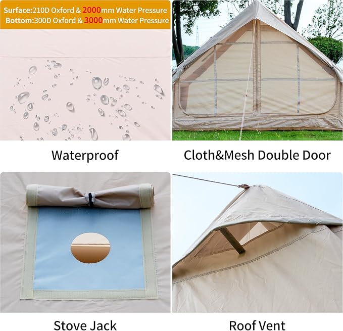 9.74ft*6.46ft*6.56ft (Beige)(3-4 person)