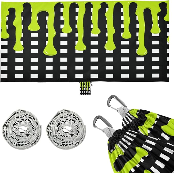 Black Plaid Lime Drip