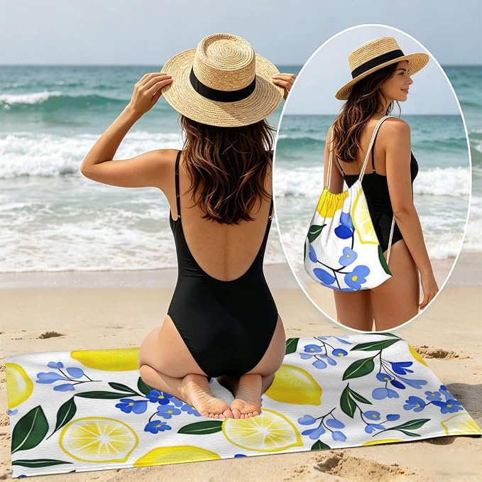 Lemon and Blue Floral