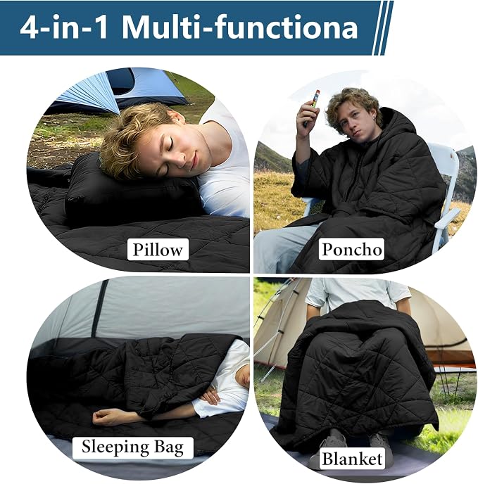 Black Blanket Poncho