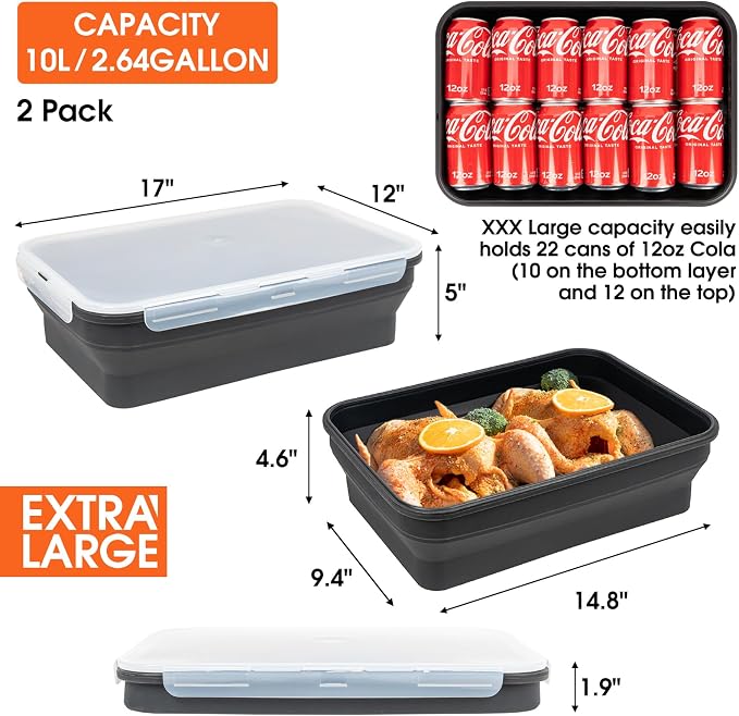 Black | 2 Pack | 2.64 Gal