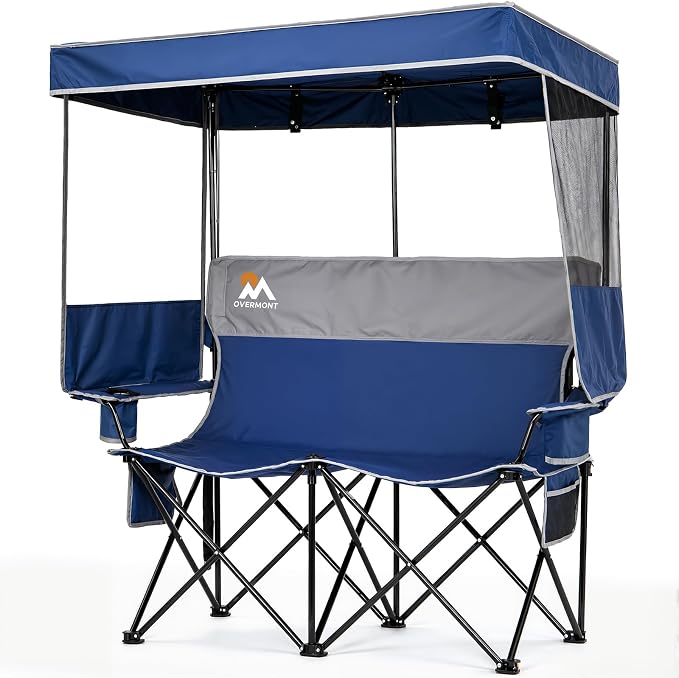 Loveseat With Adjustable Canopy Shade