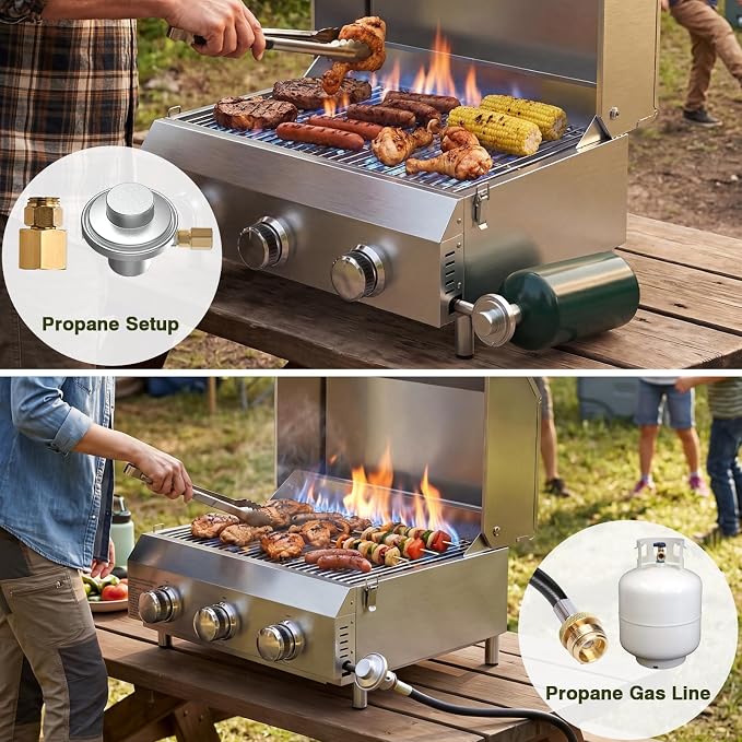 3 burner with Dual Connections