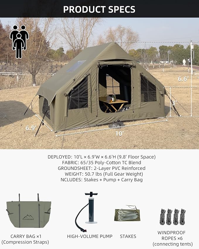 6.3P-Tent Inflatable GreenUS