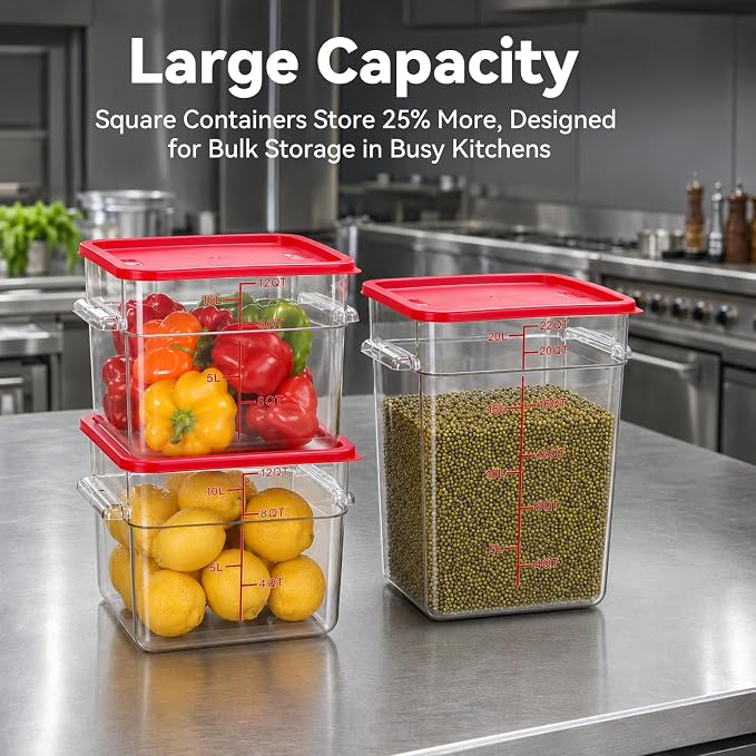 22.0 Qt-Red Lids