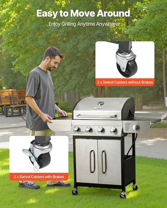 4+1 Burner Stainless Steel