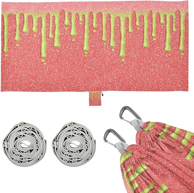 Coral Lime Glitter Drip