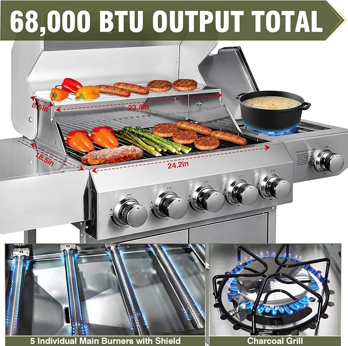 5+1 burners