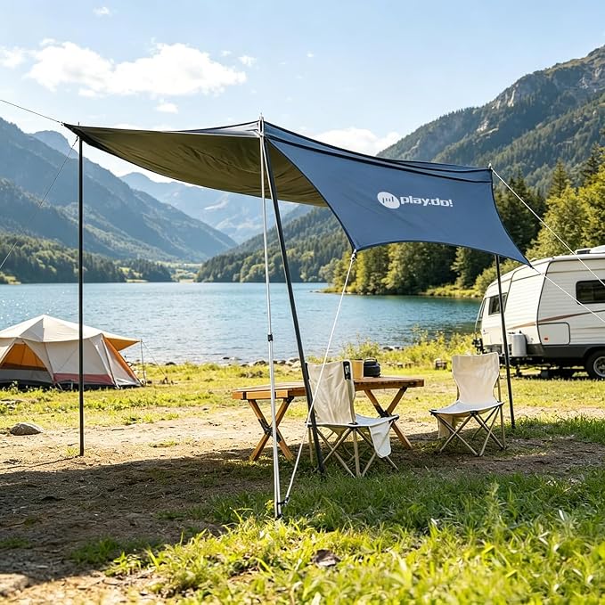 Tent with 90°awning