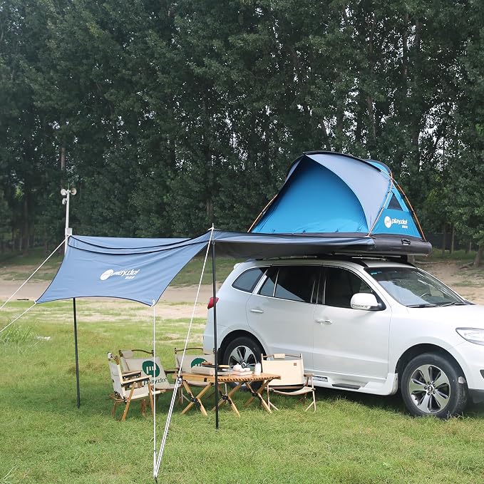 Tent with 90°awning