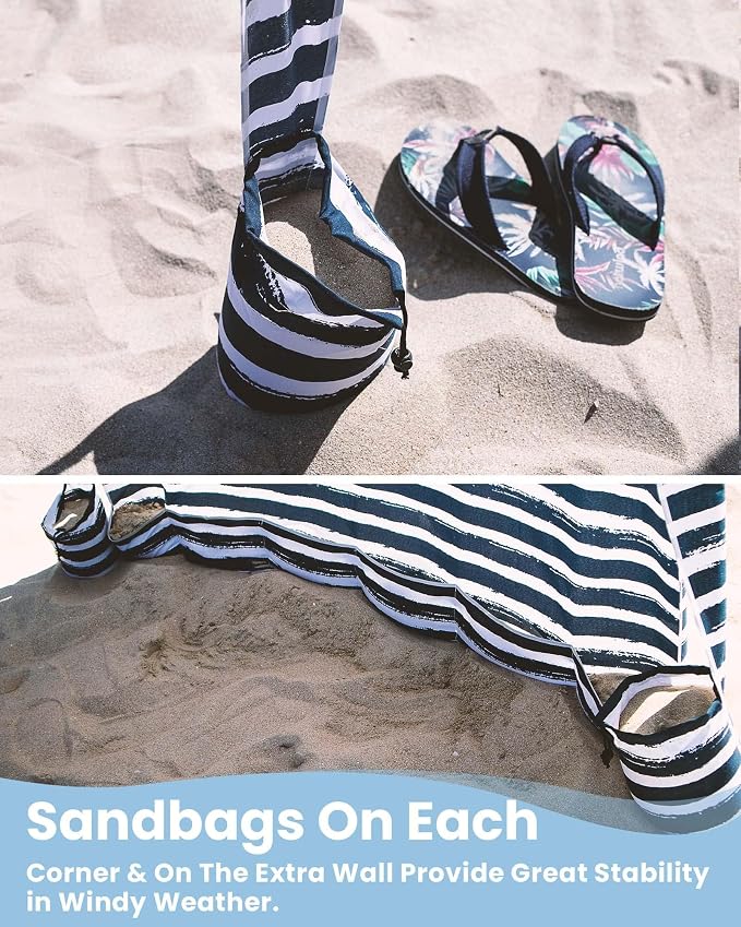 6' x 6' Z02 Sailor Stripes with Changing Room