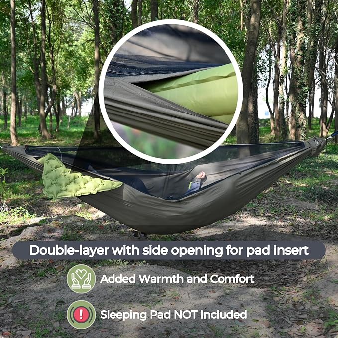 Od Green-double Layer Hammock Bed