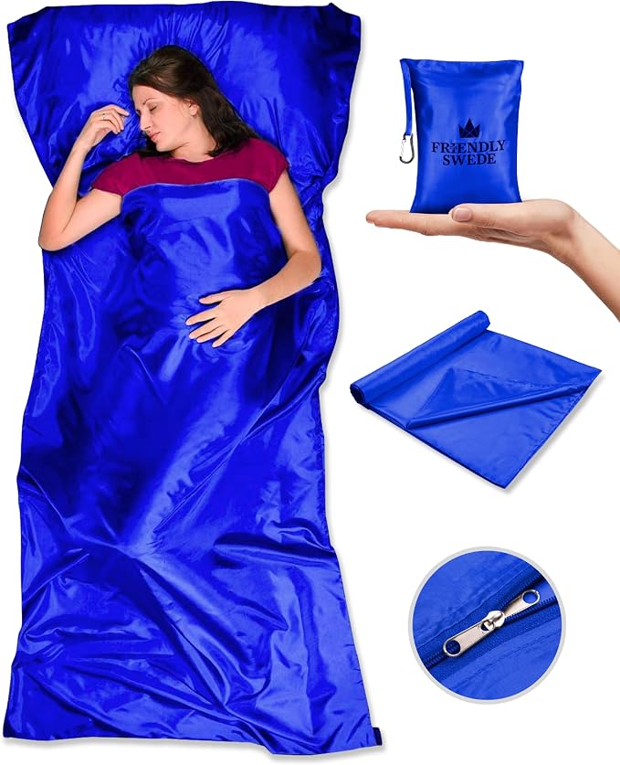 Blue Polyester - Zipper