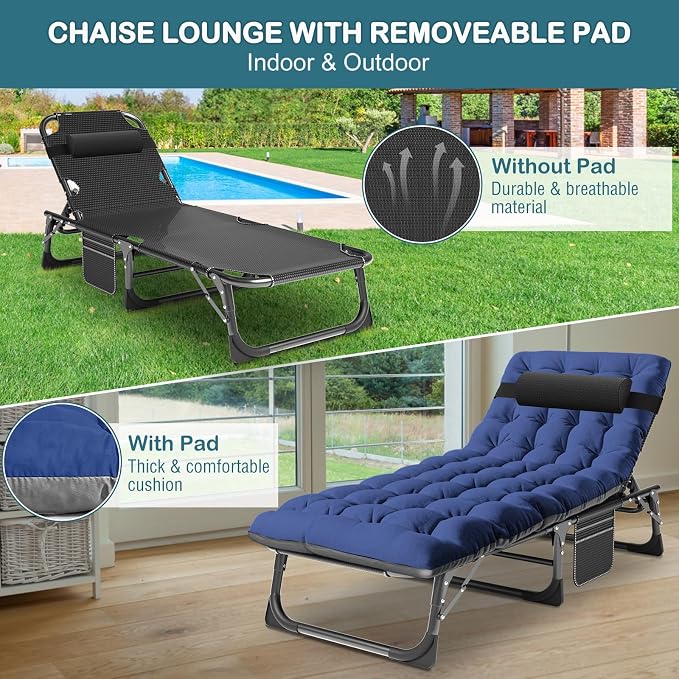 Black Chair/Blue Pad