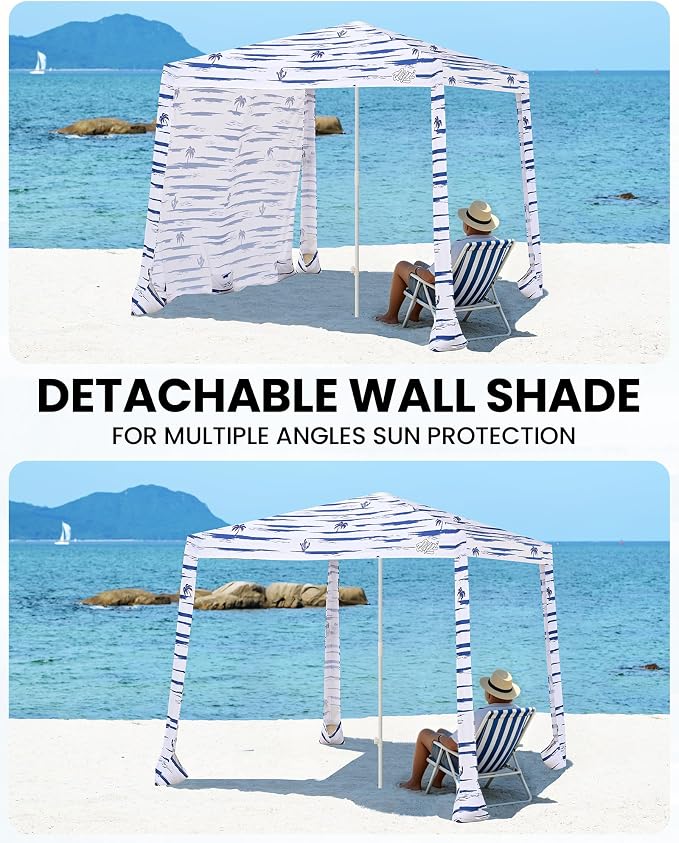 8' x 8' Navy Sailor Dual-Fold