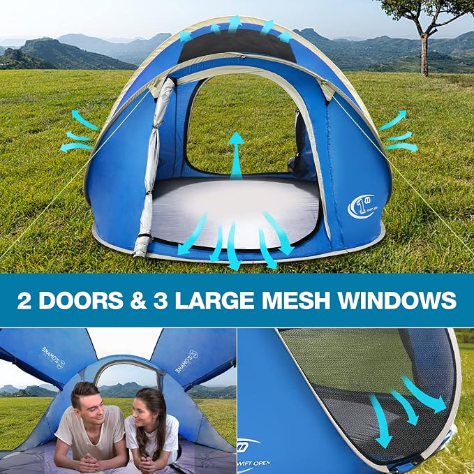 Blue 3-4 Person