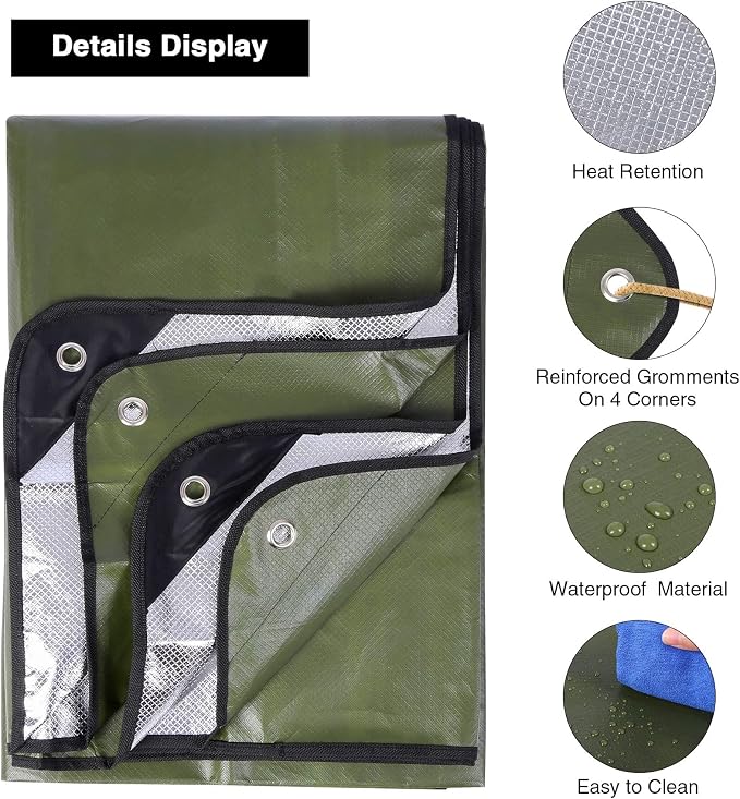 Green 83''x59'',2 Packs