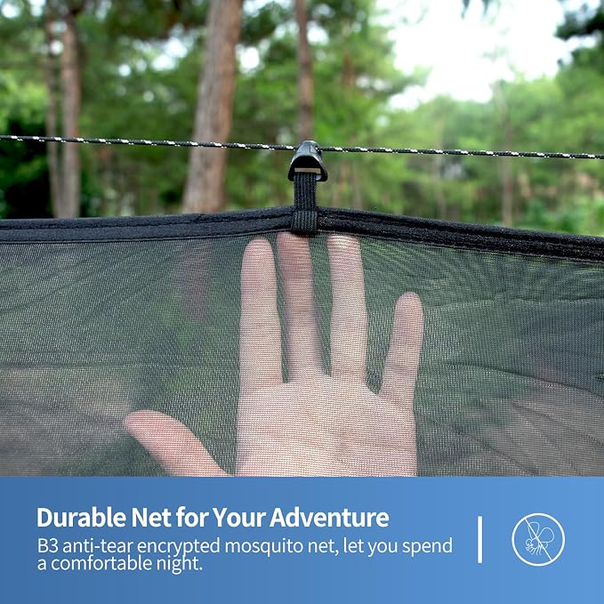 Blue Hammock + Bug Net