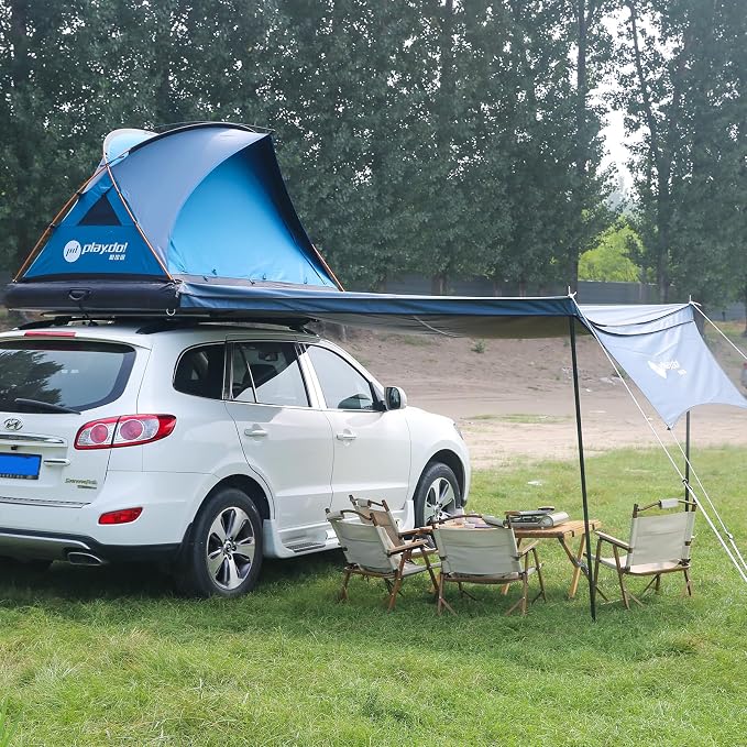 Tent with 90°awning