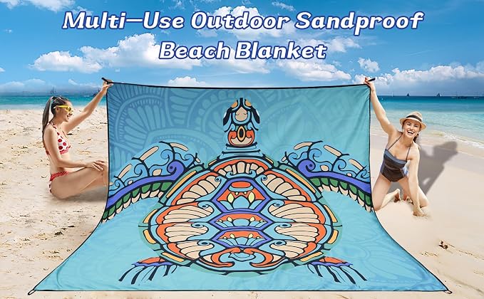 Colorful Sea Turtle-mandala Bottom