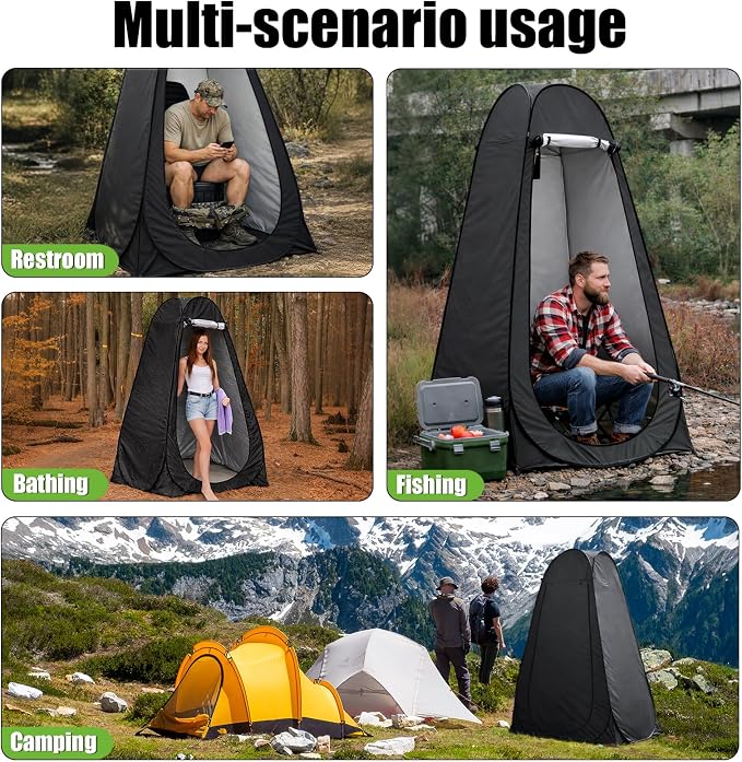 Black Tent with Toilet