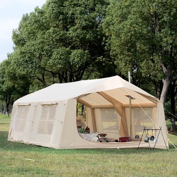 11.81ft*15.75ft*7.22ft (8-12 person)(Beige)(w/ Rain Cover)