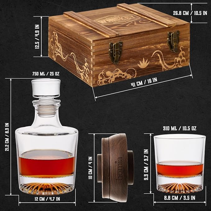 Whiskey Box - 2 Glasses With Bottle
