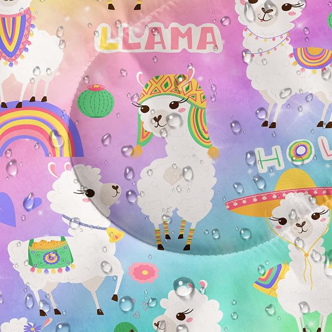 Cartoon Rainbow Alpaca