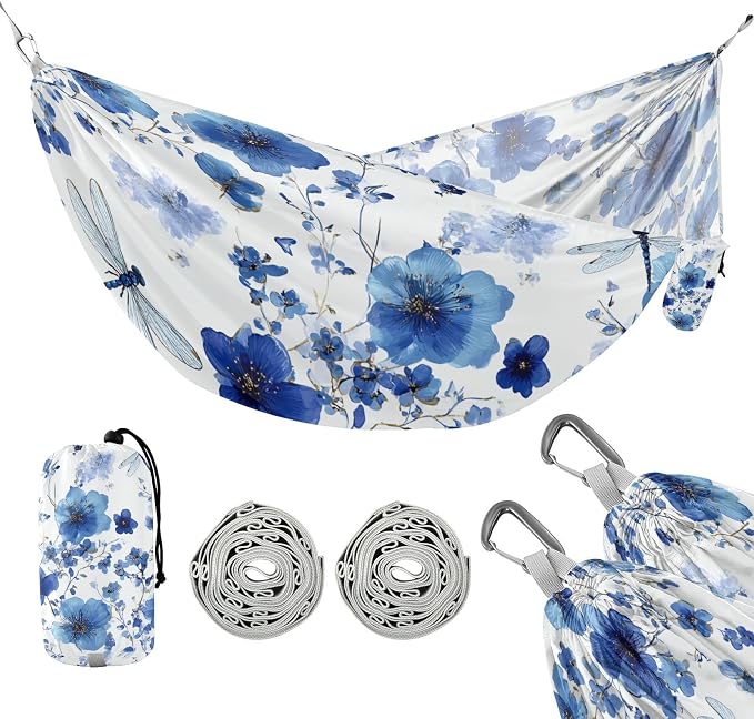 Vintage Flowers Butterflies Dragonflies Blue