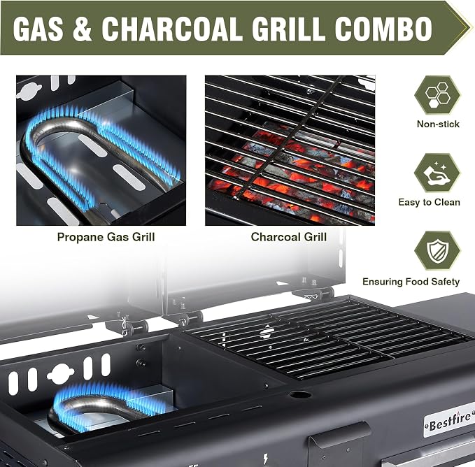 grill with flat top grill - double lid
