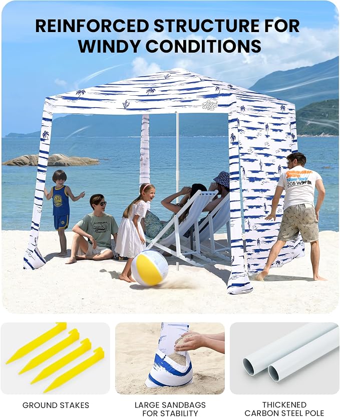 8' x 8' Navy Sailor Dual-Fold