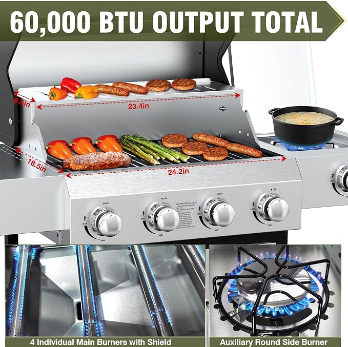 4+1 burners