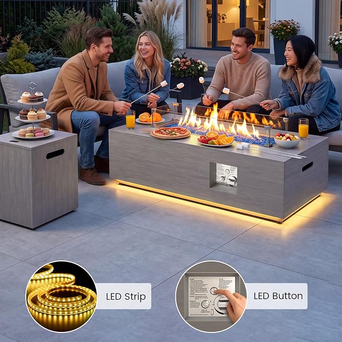 Grey w Golden LED