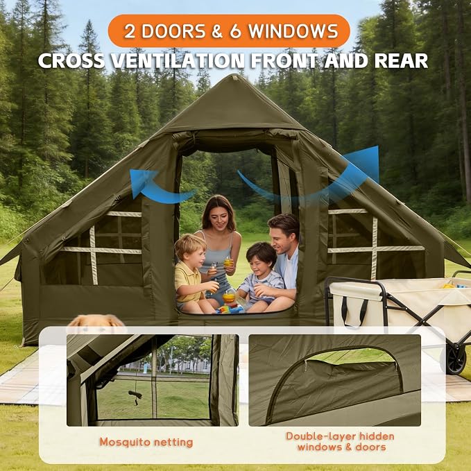 New Update 4-6 Person Skylight and Stove Jack/Green