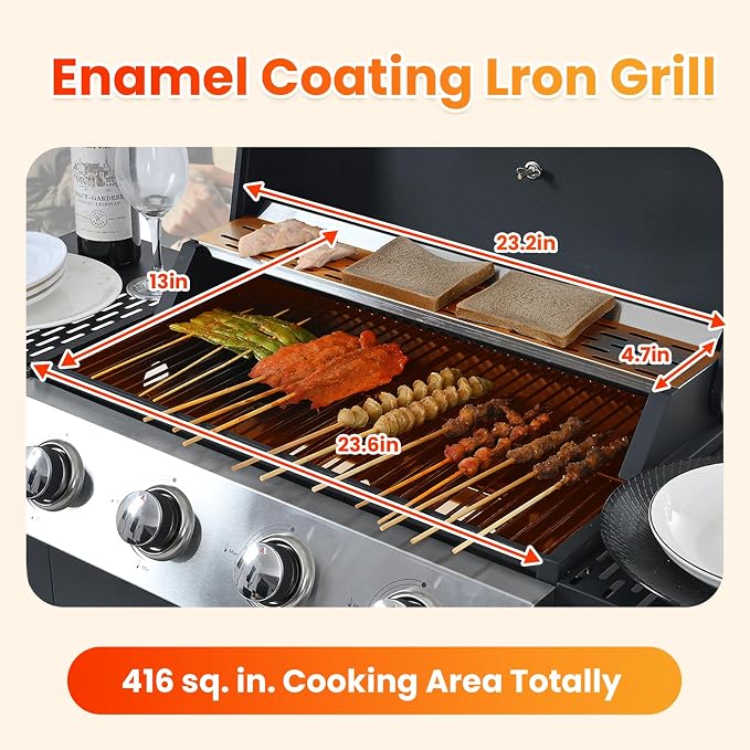 4-Burner, 34000 BTU